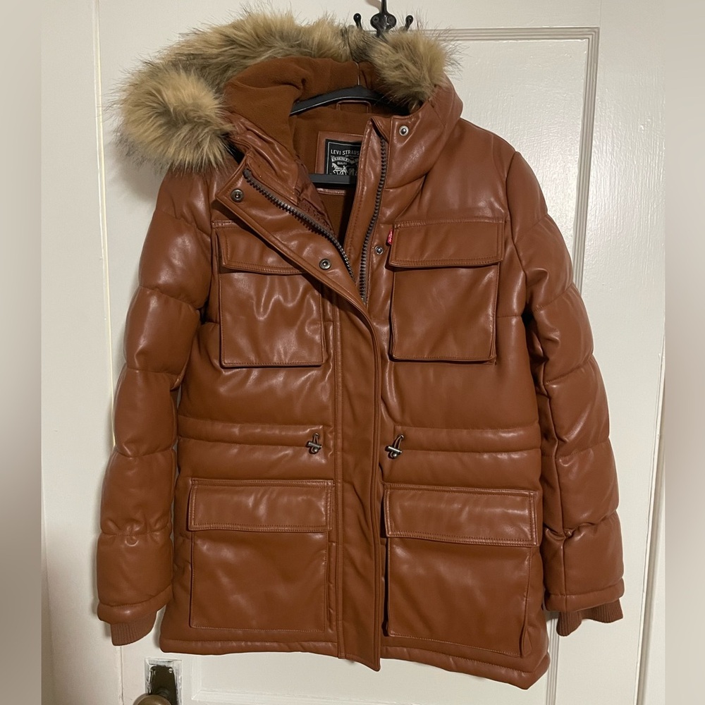 Levi’s fuax leather coat